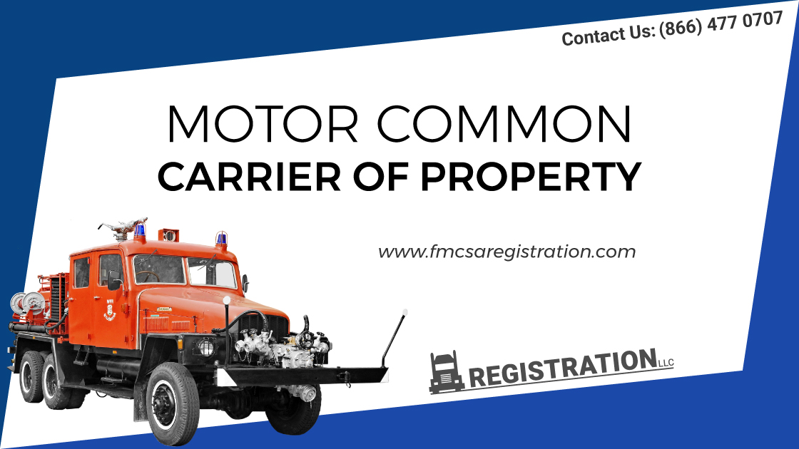 MOTOR COMMON CARRIER OF PROPERTY