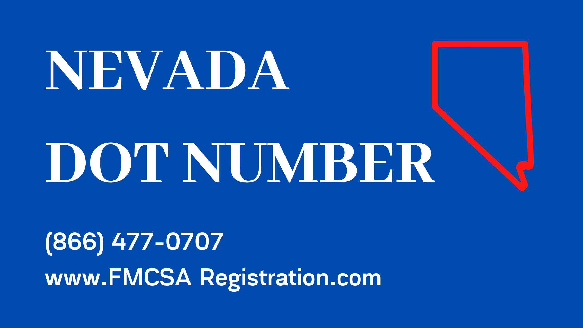 Nevada DOT Number product image reference 1